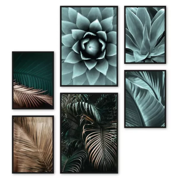 Set 6 Poster Agave e Palme